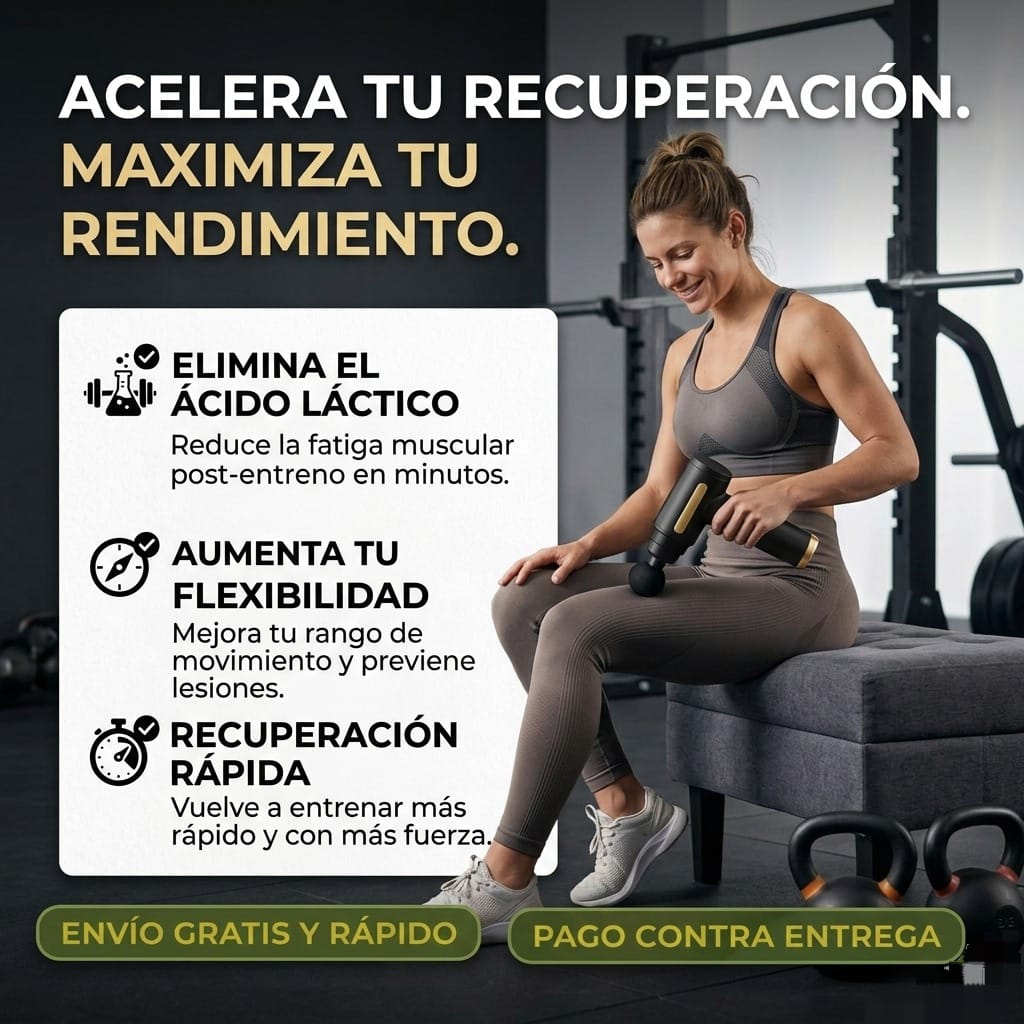 VibraZen Pro - Pistola masajeadora 4 en 1